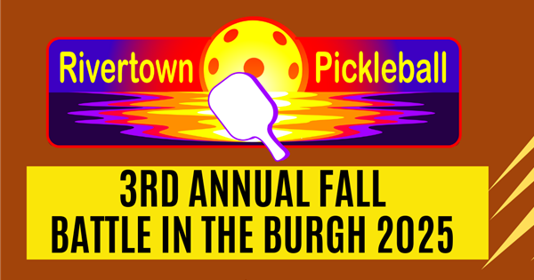 Rivertown Pickleball 3rd Annual Fall Battle in the Burgh 2025. logo