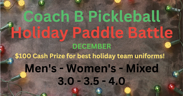 Coach B Pickleball Holiday Paddle Battle @ Livonia Athletic District logo