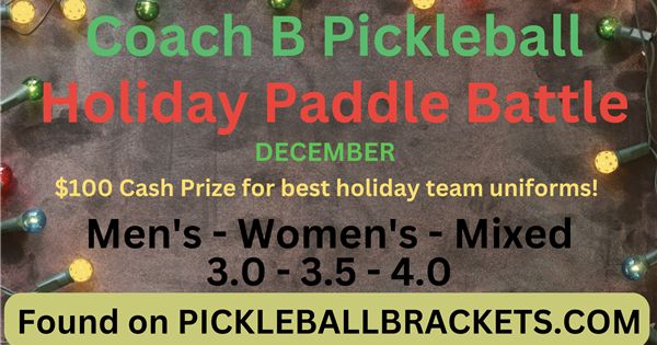 Coach B Pickleball Holiday Paddle Battle logo