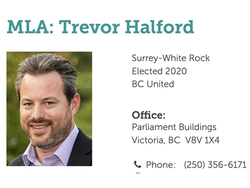Trevor Halford, MLA Surrey-White Rock logo