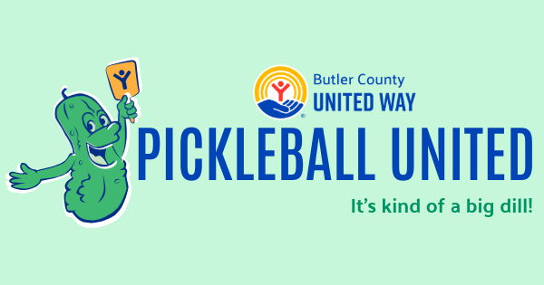 Pickleball United, Benefitting Butler County United Way logo