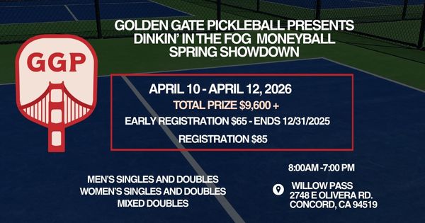 Golden Gate Pickleball Presents Dinkin' in the Fog Money Ball Spring Showdown logo