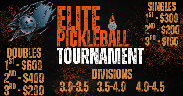 Elite Pickleball Tournament - 3.0, 3.5, 4.0, 4.5 - Cash/Prizes at all Divisions logo