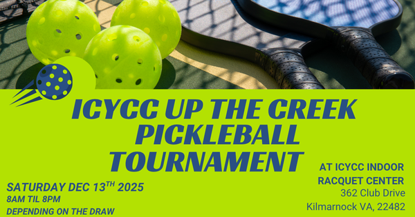 ICYCC UP the Creek Pickleball Tournament - Round Robin with Playoffs logo