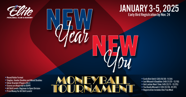 Elite's "New Year, New You" Moneyball Tournament logo