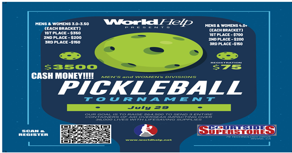 Courtside Super Store World Help Tournament logo