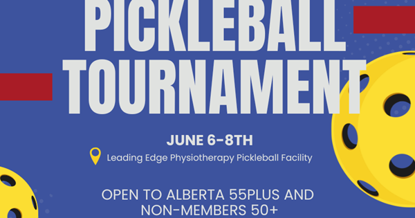 Leduc 55Plus Games Fundraiser Pickleball Tournament logo