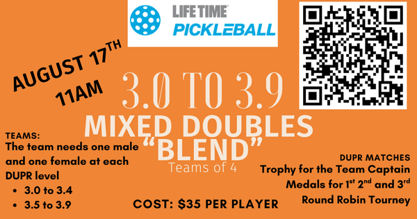 3.0 to 3.9 Mixed Doubles Blend Tournament logo