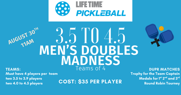 3.5 to 4.5 Men's Doubles Madness (Teams of 4) logo