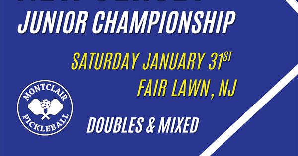 New Jersey Junior Championship by Montclair Pickleball logo
