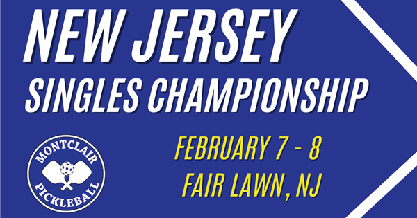 New Jersey Singles Championship by Montclair Pickleball logo