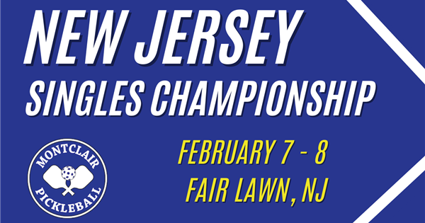 New Jersey Singles Championship by Montclair Pickleball logo