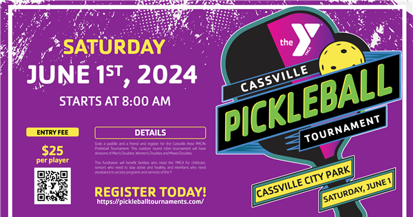 Cassville YMCA Pickleball Tournament logo