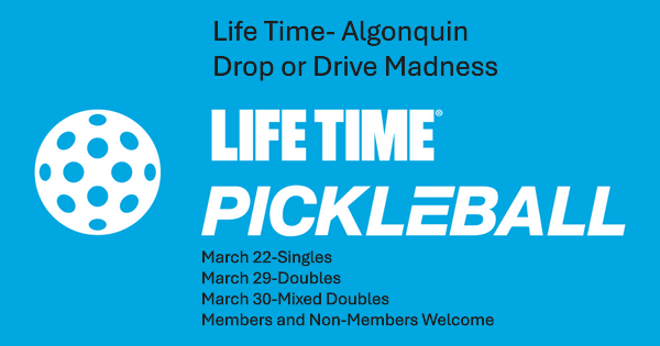 Life Time Algonquin-Drop or Drive Madness logo