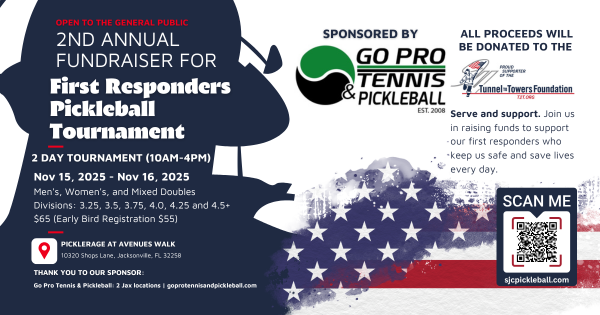 Fundraiser for First Responders Pickleball Tournament (2nd Annual) - INDOOR logo