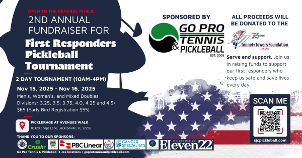 Fundraiser for First Responders Pickleball Tournament (2nd Annual) - INDOOR logo