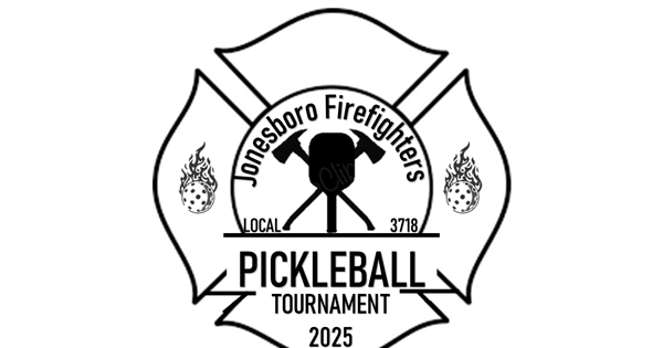2025 Jonesboro Firefighters Pickleball Tournament logo