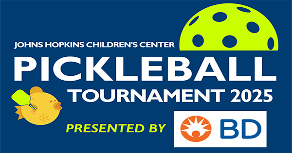 3rd Annual Johns Hopkins Children's Center Pickleball Tournament 2025 logo