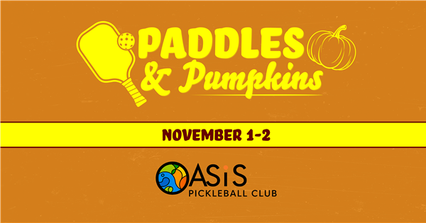 Paddles & Pumpkins @ Oasis Pickleball Club logo