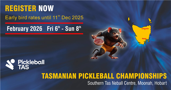 2026 Tasmania Pickleball Championships logo