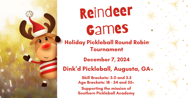 Reindeer Games Holiday Pickleball Tournament logo