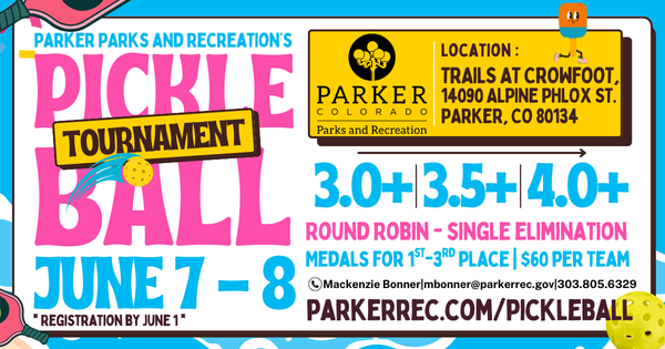 Town of Parker - June Pickleball Tournament logo