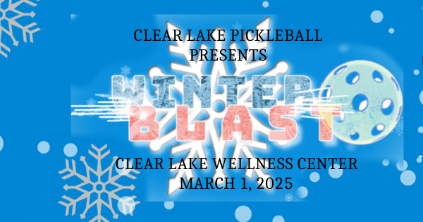 Clear Lake Pickleball Winter Blast logo