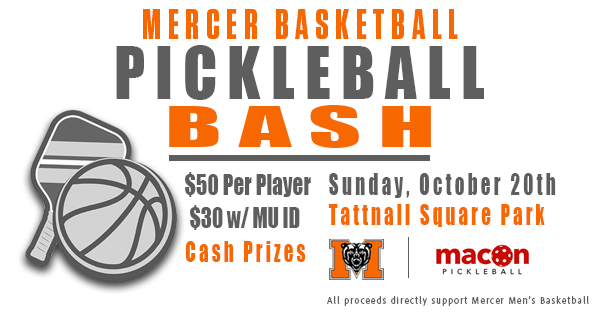Mercer Basketball Pickleball Bash logo