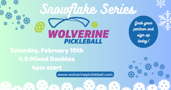 Wolverine Pickleball Snowflake Series - 4.0 Mixed logo