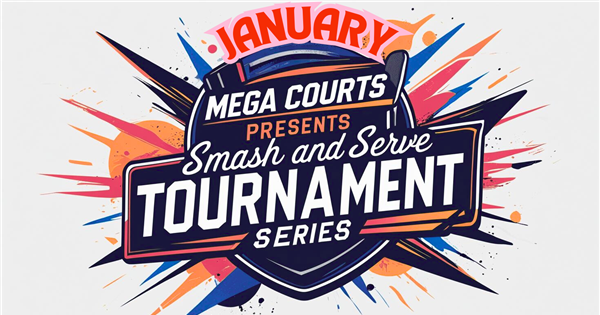 Mega Courts Smash & Serve Series January Event logo