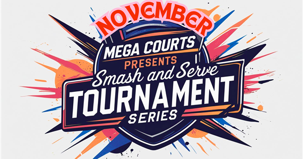 Mega Courts Smash & Serve Series November Event logo
