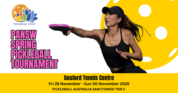 PANSW Spring Pickleball Tournament 2025 logo