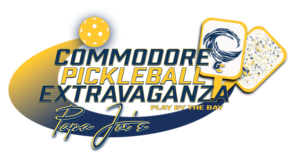 Commodore Pickleball Extravaganza - Play by the Bay logo