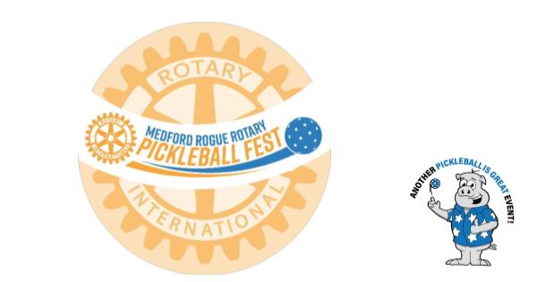 5th Annual Rogue Rotary Pickleball Fest by PIG logo
