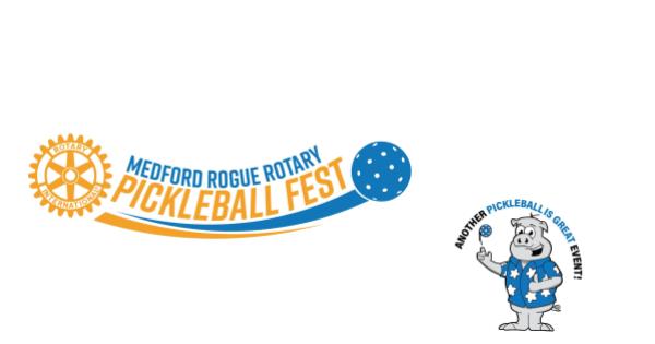 5th Annual Rogue Rotary Pickleball Fest by PIG logo