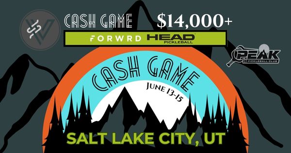 VIZUALSPOTS CASH GAME $14,000+ Prize Pool in Salt Lake City @PEAK Pickleball Indoor Money Ball logo