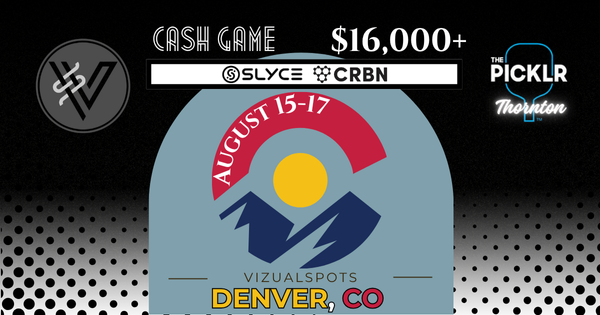VIZUALSPOTS CASH GAME $16,000+ Prize Pool in Denver @PICKLR Thornton Indoor Money Ball logo