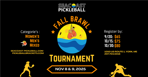 Seacoast Pickleball's 2025 Fall Brawl Tournament logo
