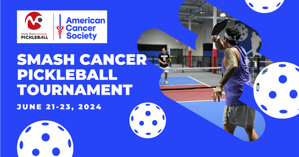 Smash Cancer: More Than Pickleball & American Cancer Society logo