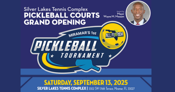 City Of Miramar Silver Lakes Pickleball Grand Opening logo