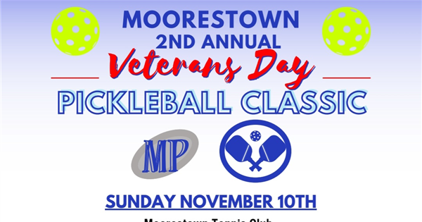 2nd Annual Moorestown Veteran's Day Pickleball Classic logo