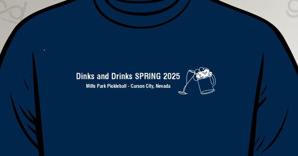 Carson City Spring 2025 Dinks & Drinks Tournament logo