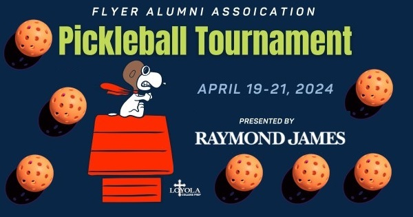 Loyola Flyer Alumni Association Pickleball Tournament logo