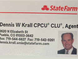 Dennis W Krall ---- State Farm Agent logo
