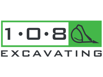 1 0 8 EXCAVATING logo