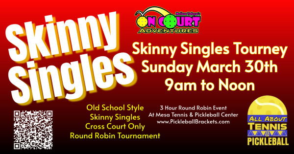 On Court Adventures 1 Day Skinny Singles Tournament at Gene Autry logo