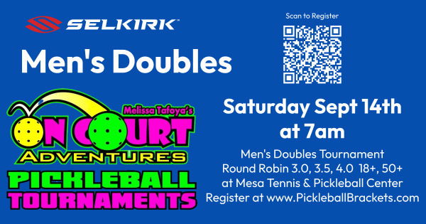 On Court Adventures 1 Day Men's Doubles Tournament at Gene Autry logo