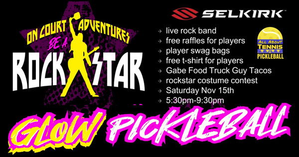 GLOW PICKLEBALL - BE A ROCKSTAR! logo