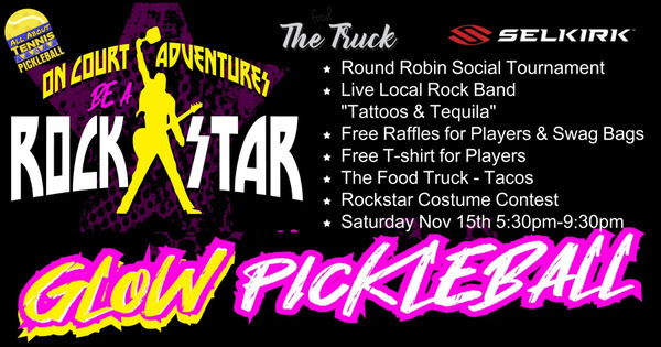 GLOW PICKLEBALL - BE A ROCKSTAR! logo