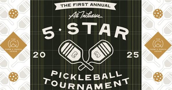 The First Annual All Inclusive 5-Star Pickleball Tournament logo